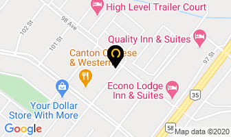 Community Futures Northwest Alberta in High Level map