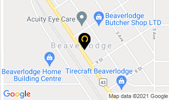 Complete Oilfield Backhoe Service in Beaverlodge map