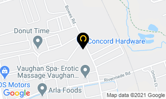 Concord Hardware in Vaughan map