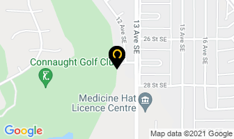 Connaught Golf Club in Medicine Hat map