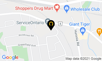 Connect Hair Studio in Barrie map