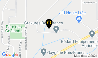 Construction Bois-Francs Inc in Victoriaville map