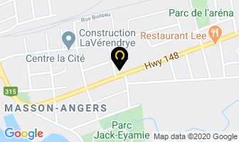 Construction Lavérendrye in Gatineau map