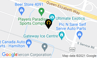 Controlled Products Group in Hamilton map