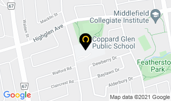 Coppard Glen Public School in Markham map