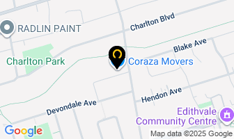 Coraza Movers in North York map