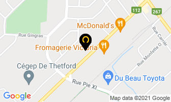 Courrier Frontenac in Thetford Mines map