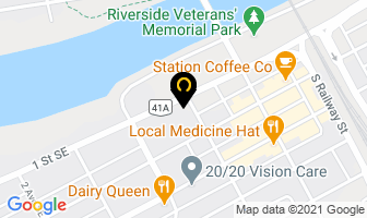 Courtyard Dental Centre in Medicine Hat map