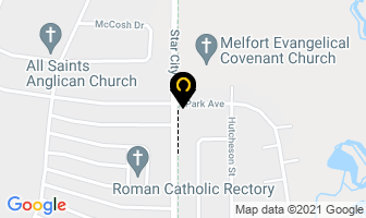 Covenant Church in Melfort map