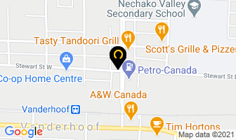 Cozy Corner Pizzeria in Vanderhoof map