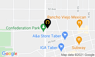 Crawford Dental Clinic in Taber map