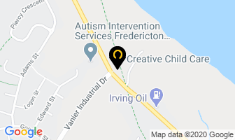 Creative Child Care in Fredericton map
