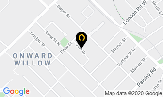 Creatively Yours Lawn Maintenance Landscaping in Guelph map