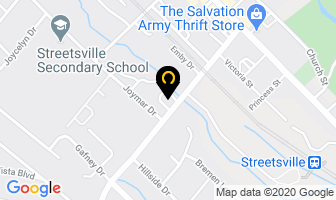 Credit Mills Plus in Mississauga map