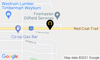 Creekside Car Wash in Weyburn map