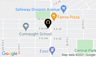 Crescent Heights Pizza in Medicine Hat map