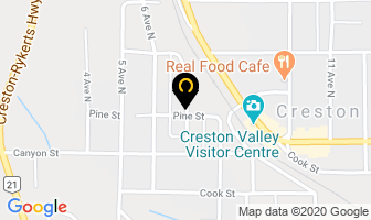Creston & District Society For Community Living Day Program in Creston map