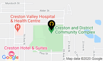 Creston Curling Club in Creston map