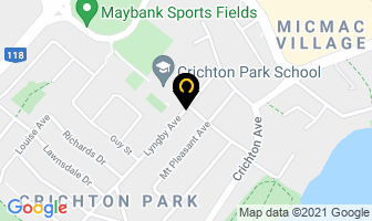 Crichton Park Elementary School in Dartmouth map