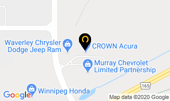 Crown Acura in Winnipeg map