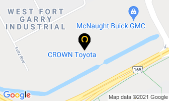 Crown Toyota in Winnipeg map