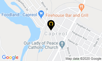 Crusty's Pizza in Capreol map