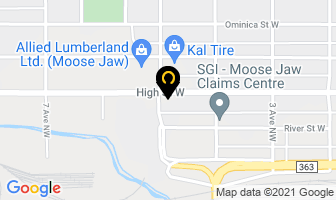 Crystal Glass Canada Ltd in Moose Jaw map