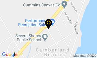 Cumberland Beach Mini Mart in Severn Bridge map