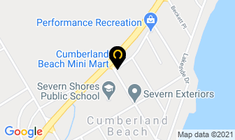 Cumberland Beach Mini Mart in Severn Bridge map