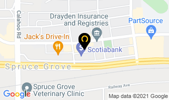 Curves in Spruce Grove map