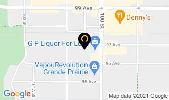 Curves in Grande Prairie map