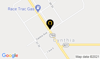 Cynthia Motel in Cynthia map