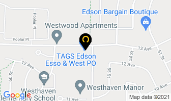 D L Boisvert Holdings Ltd in Edson map