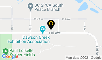 Dahlen Contracting Ltd in Dawson Creek map