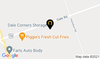 Dale Corners Storage in Port Hope map
