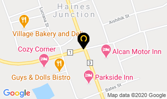 Dalton Trail Lodge in Haines Junction map