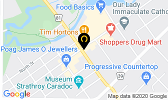 Damen Optimal Health Team in Strathroy map