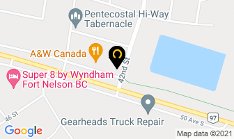 Dan's Neighbourhood Pub in Fort Nelson map