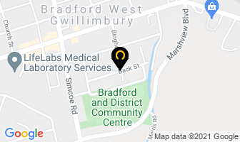 Dave's Roofing in Bradford West Gwillimbury map