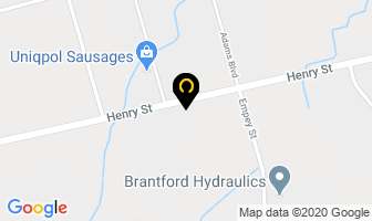 David T Trucking in Brantford map