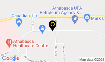 Days Inn in Athabasca map