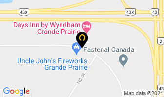 Days Inn in Grande Prairie map