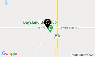 Daysland Golf Club in Daysland map