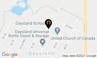 Daysland School in Daysland map