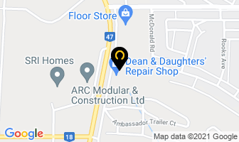 Dean & Daughters' Repair Shop in Maple Ridge map