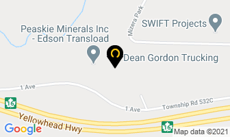 Dean Gordon Trucking Ltd in Edson map