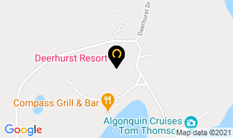 Deerhurst Resort in Huntsville map