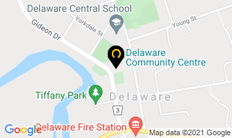 Delaware Community Centre in Delaware map