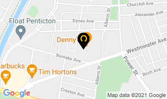 Denny's in Penticton map
