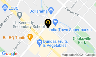 Desi Corner in Mississauga map